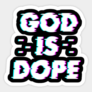 GOD IS DOP , Christian Jesus Faith Believer , optical illusion Sticker